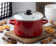 Altom Garnek emaliowany 24 cm 4,6 l pokrywka merlot indukcja - 1611128 - zdjęcie 6